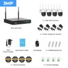 H.view 8CH 3MP 4PCS Wifi Camera Security Kit System Wireless CCTV System NVR Outdoor, Kit: 3MP 4PCS