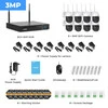 H.view 8CH 3MP 8PCS Wifi Camera Security Kit System Wireless CCTV System NVR Outdoor, Kit: 3MP 8PCS