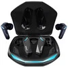 Lenovo GM2 PRO Headphones, Bluetooth 5.3, TWS, Gaming 9D Bass Surround, IPX5, Low Lag, LED, with microphone, Black/White, Color: Black