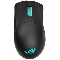 ASUS ROG Gladius III wireless gaming mouse, Omron switches, 19000 dpi, exclusive push-fit II socket design, ROG Omni Mouse Feet, ROG Paracord, triple-mode connectivity (wired/2.4 GHz/Bluetooth), RGB Aura Sync lighting , Black