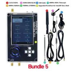 Hackrf One R9 Bundle 5 V1.9.1 + Upgraded Portapack H2 SDR Software Defined Radio 1MHz-6GHz, Bundle: Bundle 5