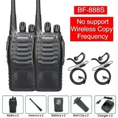 Baofeng BF 888S 2PCS WIth Headset Walkie Talkie UHF 400 470MHz Long Range Two Way Ham Radios Transceiver, Kit: 2PCS with headset
