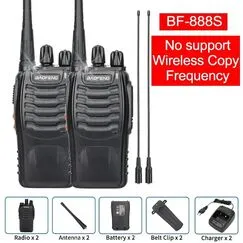 Baofeng BF 888S 2PCS With 711 AntennaWalkie Talkie UHF 400 470MHz Long Range Two Way Ham Radios Transceiver, Kit: 2PCS with 711 antenna