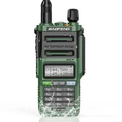 Statie radio portabila emisie receptie, Walkie Talkie Baofeng UV-9R Pro, 128 Canale, Dual Band, Acumulator 2800 mAh, Verde, Culoare: Green