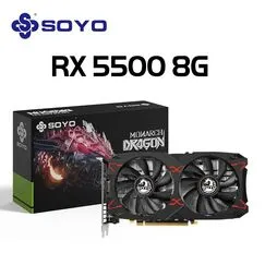 Video card SOYO Radeon RX5500 8GB GDDR6 128Bit PCIE4.0 X8