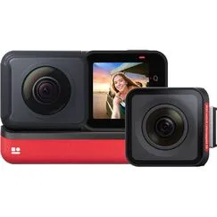 Sport video camera Insta360 ONE Rs Twin Edition, 5.7K, 360°, 4K Wide Angle, Waterproof, HDR, Black