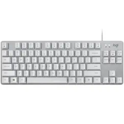 Wired mechanical keyboard, Logitech, K835 TKL, USB, Grey/White