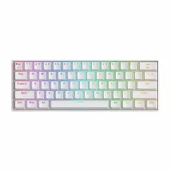 Redragon Fizz TKL K617 RGB Mechanical Gaming Keyboard, white, red switches, USB type-C