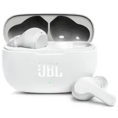 JBL Wave 200TWS In-Ear Audio Headphones, True Wireless, Bluetooth, Deep Bass, IPX2, Touch Control, White