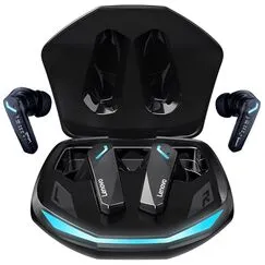 Lenovo GM2 PRO Headphones, Bluetooth 5.3, TWS, Gaming 9D Bass Surround, IPX5, Low Lag, LED, with microphone, Black/White, Color: Black