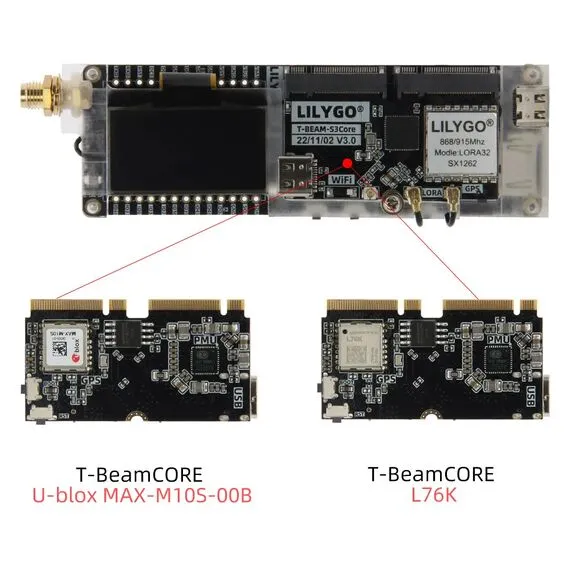 LILYGO Meshtastic T-Beam SUPREME ESP32-S3 Development Board SX1262 LoRa Module 433/868/915MHz GPS WiFi Bluetooth 1.3 inch OLED, Frequency: 433MHz, Chip: L76K, 4 image