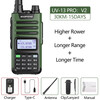 Baofeng UV-13 PRO V2 High Power Dual Band Walkie Talkie, Green, Color: Green