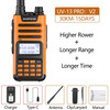 Baofeng UV-13 PRO V2 High Power Dual Band Walkie Talkie, Orange, Color: Orange