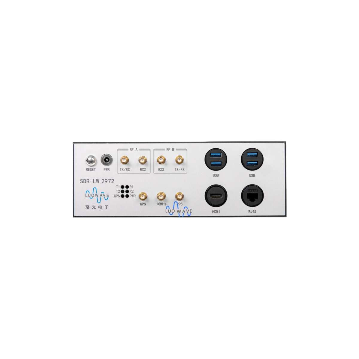 USRP 2972 SDR, 2x2 MIMO, 70MHz–44GHz, 56MHz BW, USB 3.0