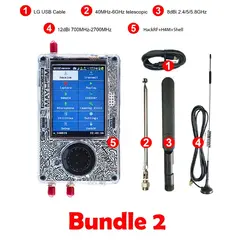New Generation HackRF One PortaPack H4M Mayhem Signature Edition R10C SDR Radio MAX2837 With Mayhem Firmware Flashed, Bundle: Bundle 2