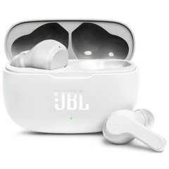 JBL Wave 200TWS In-Ear Audio Headphones, True Wireless, Bluetooth, Deep Bass, IPX2, Touch Control, White