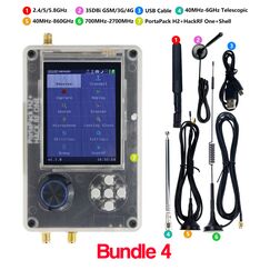 Hackrf One R9 Bundle 4 V1.9.1 + Upgraded Portapack H2 SDR Software Defined Radio 1MHz-6GHz, Bundle: Bundle 4