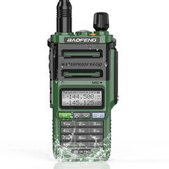 Statie radio portabila emisie receptie, Walkie Talkie Baofeng UV-9R Pro, 128 Canale, Dual Band, Acumulator 2800 mAh, Green, Color: Green