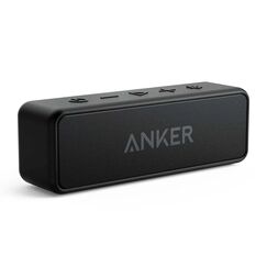 Anker SoundCore 2 Black Portable Bluetooth Speaker: Enhanced Sound Quality, Color: Black