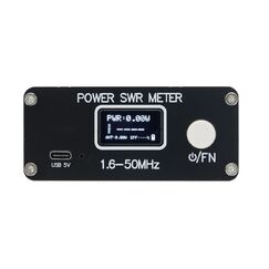 1.6-50MHz PWR SWR Meter 0.5-150W Power SWR Meter with Built-in Battery OLED Display