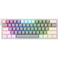Redragon Fizz TKL K617 RGB Mechanical Gaming Keyboard, white/gray, red switches, USB Type-C