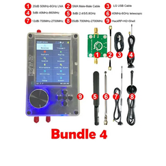 Assembled HackRF Portapack H2 HackRF One 1MHz to 6GHz SDR With Mayhem 2.0.1 R10, Bundle: Bundle 4
