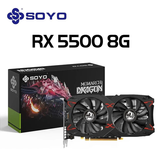 Video card SOYO Radeon RX5500 8GB GDDR6 128Bit PCIE4.0 X8