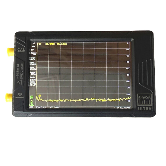 TinySA Ultra 100KHz-5.3GHz 4 inch Display Hand Held Small Spectrum Analyzer RF Generator with Battery, 2 image TinySA Ultra 100KHz-5.3GHz 4 inch Display Hand Held Small Spectrum Analyzer RF Generator with Battery, 2 image
