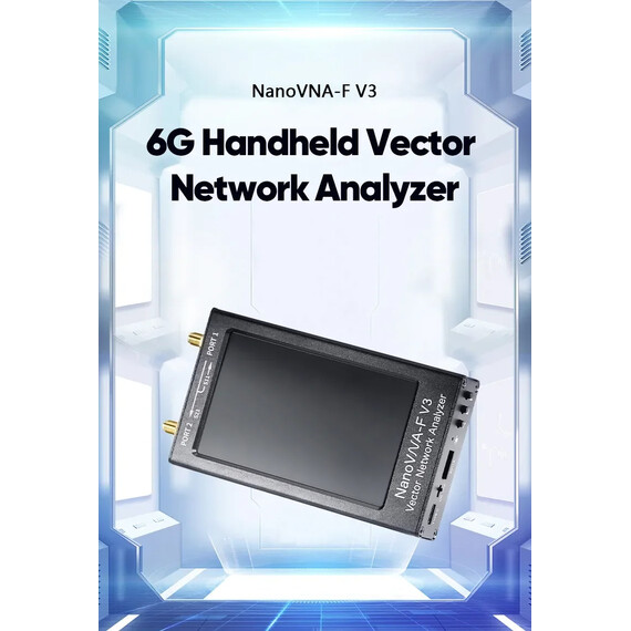 NanoVNA-F V3 1MHz-6GHz Portable Vector Network Analyzer VNA for MF/HF/VHF/UHF/SHF, 4 image NanoVNA-F V3 1MHz-6GHz Portable Vector Network Analyzer VNA for MF/HF/VHF/UHF/SHF, 4 image