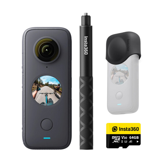 Sport video camera Insta360 ONE X2 Get-set Kit , 5.7K, 360° , Waterproof, Black, Kit: Get-set Kit