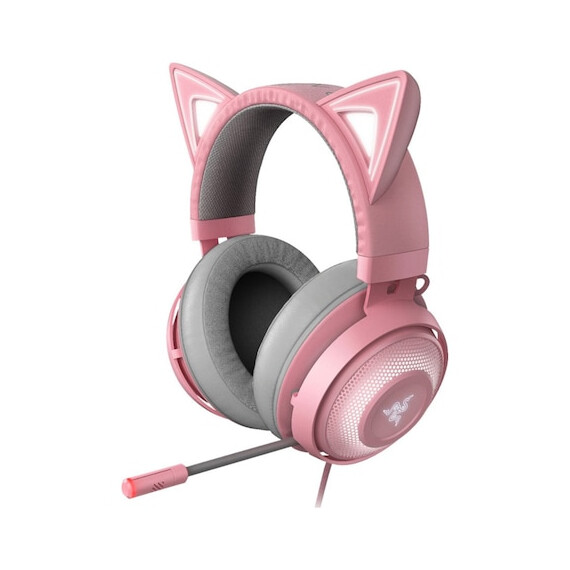 Gaming headset Razer Kraken 2019 Kitty Edition, multiplatform, Pink, Color: Pink