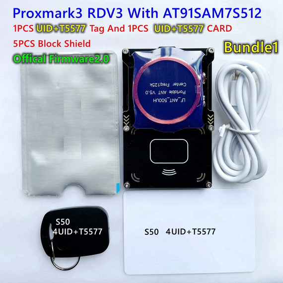 Proxmark3 NFC PM3 Bundle 1 Reader Writer For RFID NFC Card Copier Clone ICEMAN Firmware, Bundle: Bundle 1