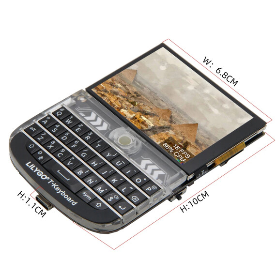 LILYGO T-Deck ESP32-S3 LoRa Module 2.8 inch LCD Development Board LoRaWAN Long Range 433MHz 868MHz 915MHz With WIFI Bluetooth, Color: Black, Frequency: 915MHz, 2 image LILYGO T-Deck ESP32-S3 LoRa Module 2.8 inch LCD Development Board LoRaWAN Long Range 433MHz 868MHz 915MHz With WIFI Bluetooth, Color: Black, Frequency: 915MHz, 2 image