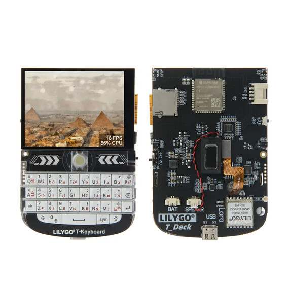 LILYGO T-Deck ESP32-S3 LoRa Module 2.8 inch LCD Development Board LoRaWAN Long Range 433MHz 868MHz 915MHz With WIFI Bluetooth, Color: White, Frequency: 915MHz