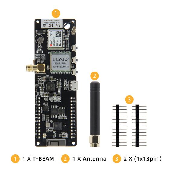 LILYGO Helium T-Beam V1.2 ESP32 LoRa Development Board LoRaWAN 868MHz 915MHz GPS NEO-6M 18650 Battery Holder, Frequency: 915MHz, 3 image LILYGO Helium T-Beam V1.2 ESP32 LoRa Development Board LoRaWAN 868MHz 915MHz GPS NEO-6M 18650 Battery Holder, Frequency: 915MHz, 3 image