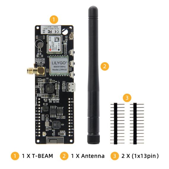 LILYGO Helium T-Beam V1.2 ESP32 LoRa Development Board LoRaWAN 868MHz 915MHz GPS NEO-6M 18650 Battery Holder, Frequency: 915MHz, 4 image LILYGO Helium T-Beam V1.2 ESP32 LoRa Development Board LoRaWAN 868MHz 915MHz GPS NEO-6M 18650 Battery Holder, Frequency: 915MHz, 4 image
