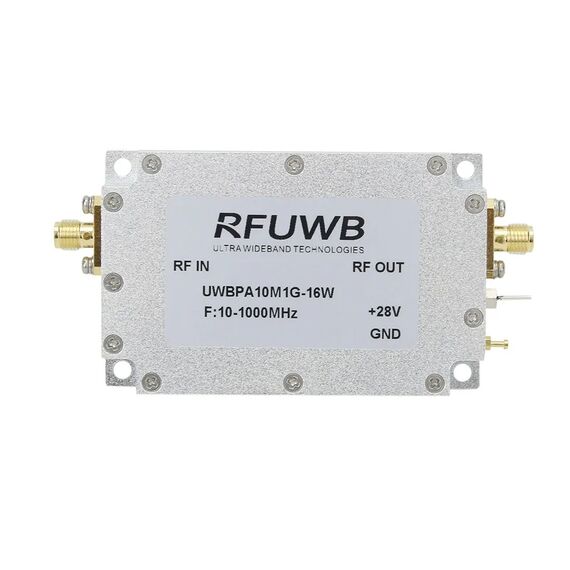 RFUWB UWBPA-10M1G-8W/16W 10-1000MHz Broadband RF Power Amplifier 8W/16W UWB RF Power Amp Module, Power: 8W