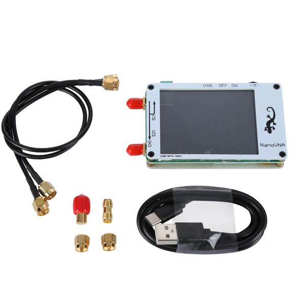 NanoVNA VNA Vector Network Analyzer 2.8 inch LCD 50KHz-900MHz with Battery, Color: White