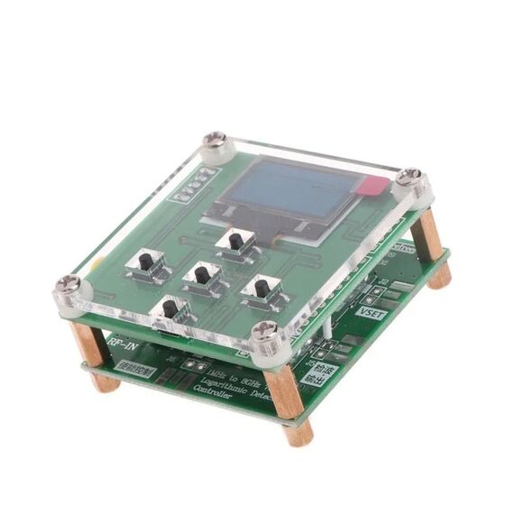 500MHz / 3GHz / 8GHz OLED RF Power Meter Settable Attenuation PC Software, Plug Type: RF500