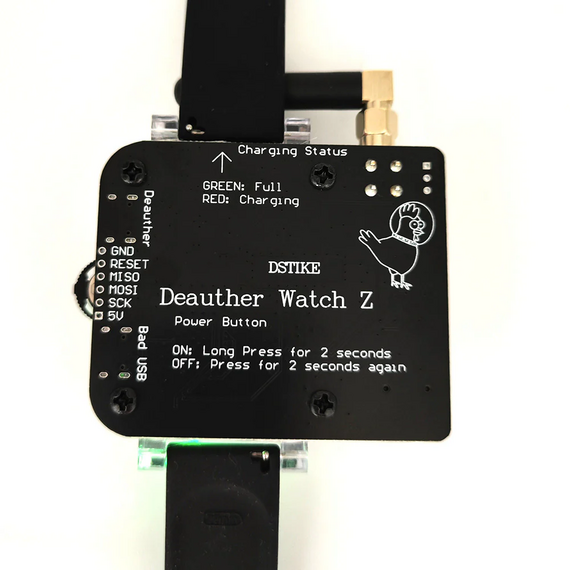 DSTIKE Deauther Watch Z ESP8266 BadUSB 2.4GHz WiFi Security Watch, 2 image
