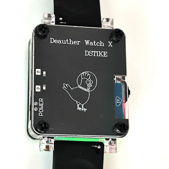 DSTIKE Deauther Watch X ESP8266 2.4GHz WiFi Security Testing Watch, Options: Black, 4 image