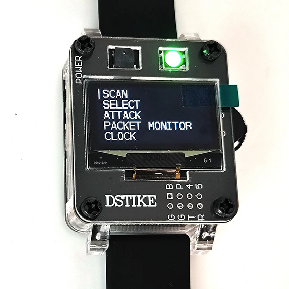 DSTIKE Deauther Watch X ESP8266 2.4GHz WiFi Security Testing Watch, Options: Black, 5 image