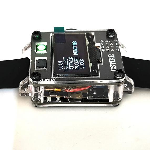 DSTIKE Deauther Watch X ESP8266 2.4GHz WiFi Security Testing Watch, Options: Black, 6 image