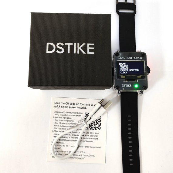 DSTIKE Deauther Watch X II ESP8266 2.4GHz WiFi Security Testing Watch, Version: XII Watch, 7 image