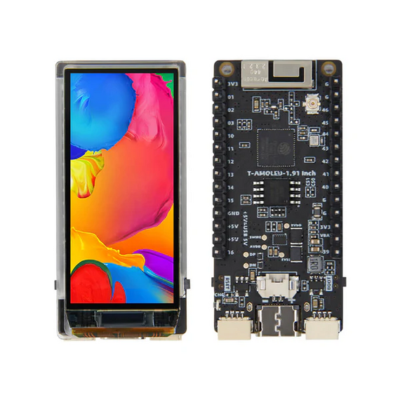 LILYGO T-Display S3 AMOLED ESP32-S3 1.91 Inch IoT Development Board, Version: Touch With Black shell, 2 image