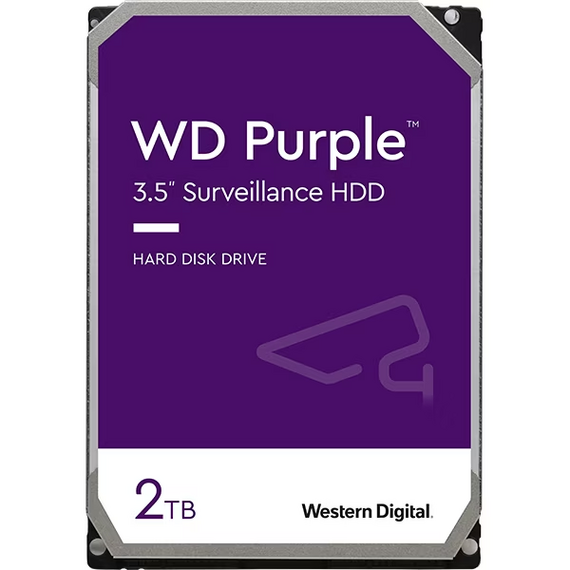 HDD WD Purple, 64MB cache, SATA III, Size: 2TB