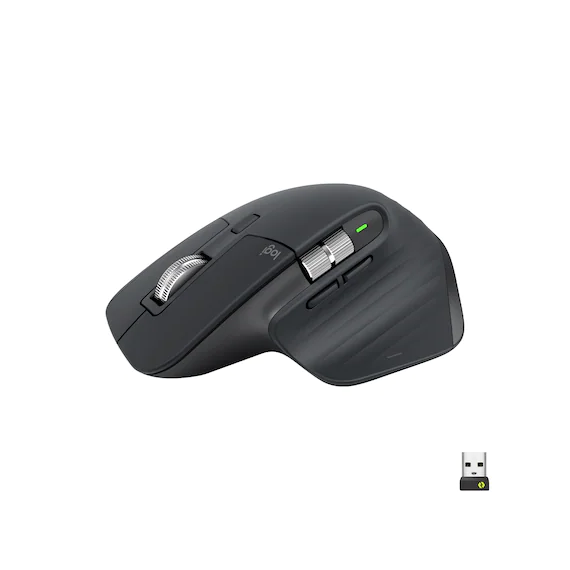Wireless mouse LOGITECH MX Master 3S Performance, 8000 dpi, Silent, USB, BT, Black