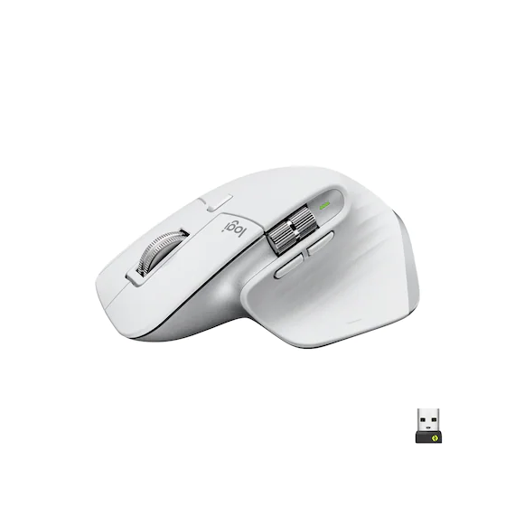 Mouse Wireless LOGITECH MX Master 3S Performance, 8000 dpi, Silent, USB, BT, Alb