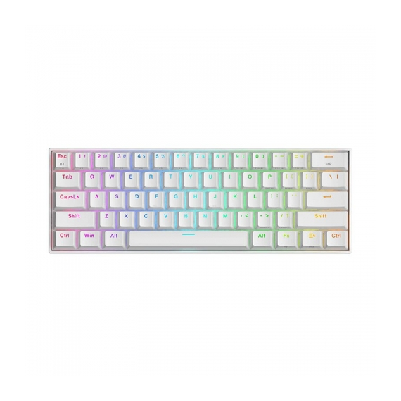 Tastatura mecanica gaming Redragon Fizz TKL K617 RGB, Alb, red switches, USB type-C