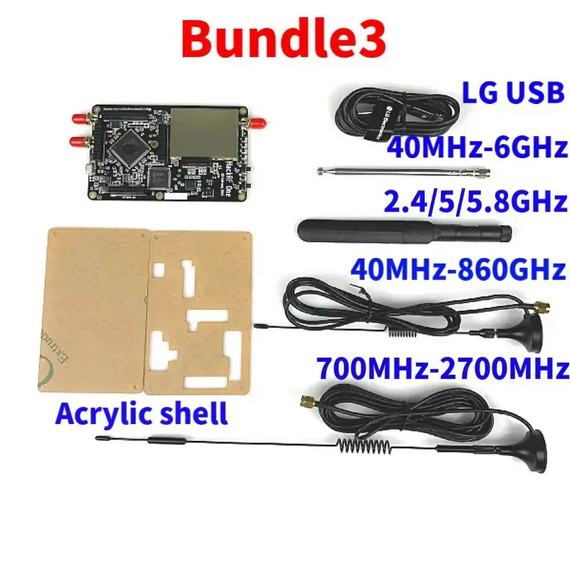 HackRF One 1MHz to 6GHz Software Defined Radio Platform Demo Board Kit, Bundle: Bundle 3